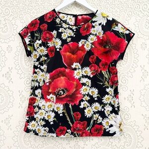 Dolce & Gabbana Daisy and Poppy Print Top